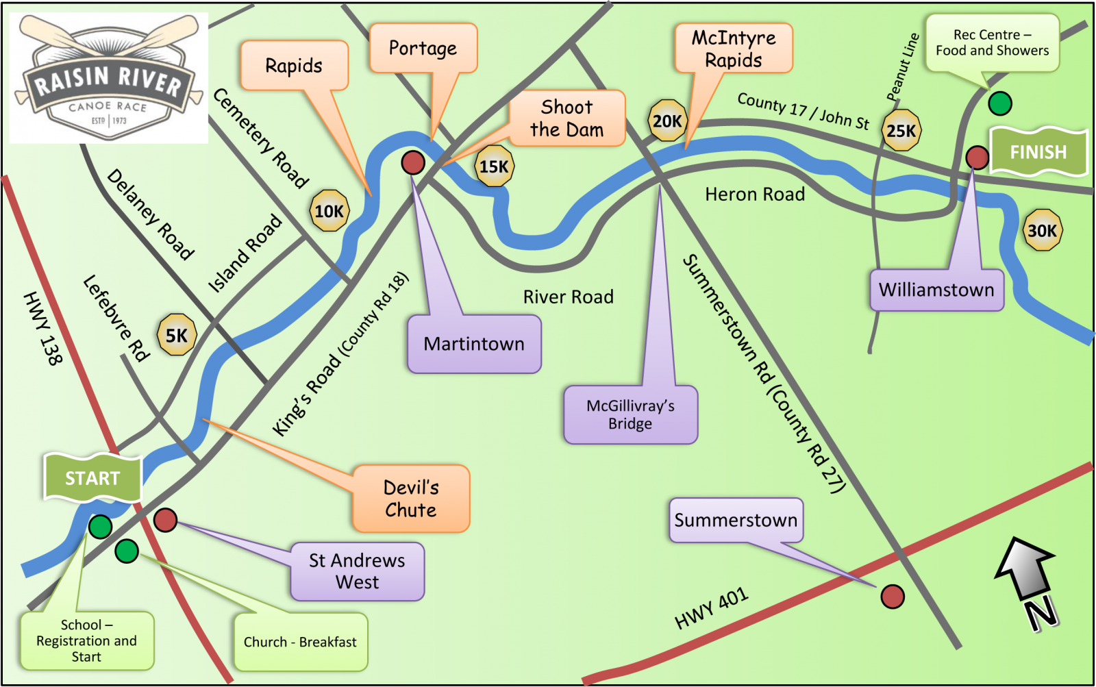 Michigan River Raisin Maps